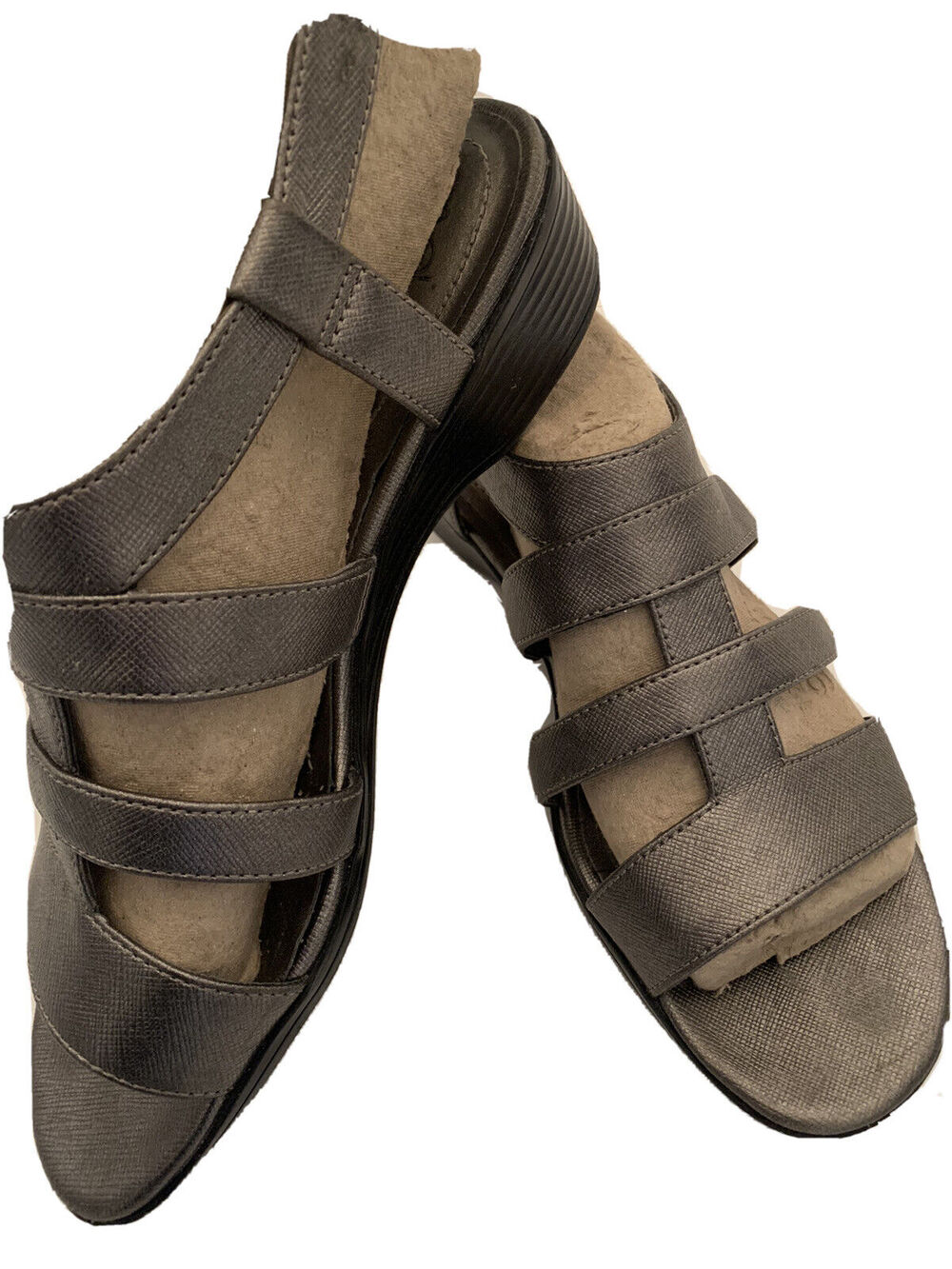 8.5M Lifestride Soft System Sandal Women's Pewter Metallic Comfort "Myleene"